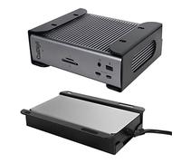 Supporto da scrivania per dock Thunderbolt 4/Thunderbolt 3 e cavo di alimentazione, sotto scrivania in ferro per TS4/TS3 Plus, senza trapano, facile da installare con tutti gli hardware inclusi