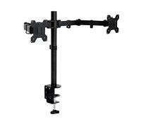 Supporto da scrivania per doppio monitor LCD LED da 10-27", bracci regolabili Full Motion, supporta fino a 8 kg per braccio, VESA 75 x 75/100 x 100 mm, ergonomico salvaspazio