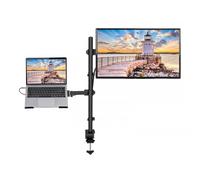 Supporto da Scrivania per Monitor 13-32'' VESA Max 100x100 e Mensola per Laptop