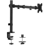 Supporto da scrivania per monitor singolo VIVO, supporta schermi fino a 32 pollici standard e 38 pollici ultrawide, completamente regolabile con