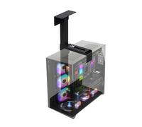 Supporto da scrivania per PC, supporto per CPU con telaio in lega, rotazione regolabile a 360°, capacità 29,9 kg, larghezza 13,5-23,4 cm, adatto per montaggio a parete, soluzione salvaspazio