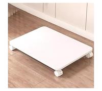 Supporto da scrivania per stampante con ruote di bloccaggio, carrello per stampante mobile a 1 piano e ripiano per piccoli spazi (bianco H 60 x 45)