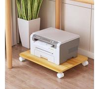 Supporto da scrivania per stampante con ruote girevoli, scaffale mobile per fax, scanner, fotocopiatrici e porta CPU, vassoio di rotolamento per casa e ufficio