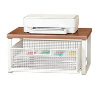Supporto da Scrivania per Stampante Risparmia Spazio a Due Ripiani | Scrivania con Contenitore per Ufficio per Piano Cucina, Postazione di Lavoro, Stanza Hobby, Macchina Caffè, Toaster