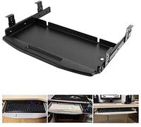 Supporto da scrivania regolabile per il polso, con cassetto estraibile per tastiera, cuscinetti a sfera e slot per penna, vassoio ergonomico per tastiera sotto la scrivania per un maggiore comfort e