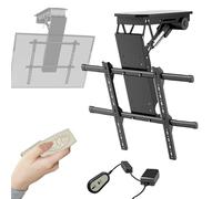 Supporto da soffitto motorizzato per Smart TV con regolazione dell'angolo da 0 a 85° - Supporto da soffitto elettrico per TV con staffa ribaltabile, telecomando wireless(50-90 inch)