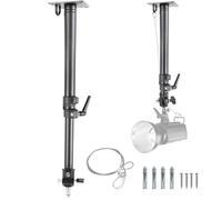 Supporto da soffitto per studio fotografico, rotazione a 360°, braccio braccio fino a 71,9 cm, per foto/video, monolight, ombrelli, riflettori, con adattatore filettato da 3/8" e 1/4"