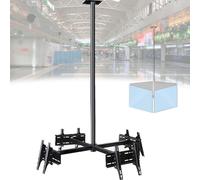 Supporto da soffitto per TV con regolazione angolare per più monitor piatti su soffitti dritti, supporta VESA 400 x 400 mm