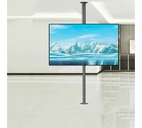 Supporto da soffitto per TV girevole con inclinazione regolabile - Supporto da pavimento per TV - Telaio girevole a 360 gradi Supporto da pavimento per parete divisoria Rack girevole, base girevole p