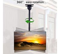 Supporto da Soffitto per TV, Staffa TV con Altezza Regolabile, Inclinazione Telescopica E Rotazione, Adatto alla Maggior Parte dei Display A Schermo Piatto LED ,One Color-0.6-0.9m