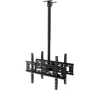 Supporto da soffitto Regolabile per TV a Doppio Schermo per LCD da 32"-65", Supporto telescopico, Supporto TV Multifunzionale, Perfetto per Home Theater e Ufficio