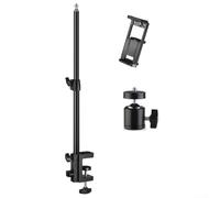 Supporto da tavolo in metallo con clip a forma di L per il montaggio della fotocamera durante lo streaming live e i servizi fotografici
