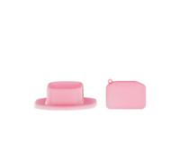 Supporto da tavolo in silicone e copertura dello schermo per Insta360 Luna Ultra-antiscivolo Base, porta di ricarica accessibile, a prova di polvere (Set rosa)