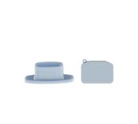 Supporto da tavolo in silicone e copertura dello schermo per Insta360 Luna Ultra-antiscivolo Base, porta di ricarica accessibile, a prova di polvere (Set grigio chiaro)