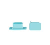 Supporto da tavolo in silicone e copertura dello schermo per Insta360 Luna Ultra-antiscivolo Base, porta di ricarica accessibile, a prova di polvere (Set blu)