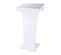 Supporto da tavolo inclinato bianco - elegante leggio curvo per chiese, scuole ed eventi, 118 x 58 x 45 cm - scrivania portatile Pulpito per presentazioni e conversazioni in pubblico