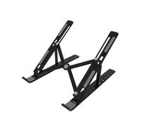 Supporto da Tavolo Macbook Computer Portatile Altezza Regolabile Pieghevole Nero