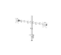 Supporto da tavolo per 2 schermi - HAMA - 35" (88,9 cm) - Bianco - Regolabile in altezza - Rotante - Inclinabile