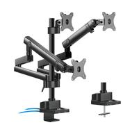 Supporto da tavolo per 3 monitor LED LCD con 2x USB 3.0 17-27 "3x7kg