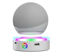 Supporto da tavolo per Dot 4°/Dot 5° generazione, Dot 5° Gen & 4° Gen Supporto da scrivania con illuminazione RGB e funzione di carica, supporto base Dot 5th/4th base, accessorio altoparlante (bianco)