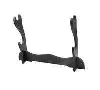 Supporto da Tavolo per Flauto, Legno Nero, Due Livelli, Espositore | Organizzatore per Flauti e Flauti Dolci, Design Semplice, per Banco, Risparmio Spazio