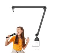 Supporto da tavolo per microfono, braccio braccio per microfono | Rotazione del braccio per riunioni - Montaggio su tavolo per microfono angoli regolabili per registrazione, voci, videochiamate