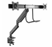 StarTech.com Staffa per due monitor - Alta resistenza Montaggio con morsetto da scrivania/passacavo [ARMSLMBARDUO]