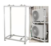 Supporto da terra resistente per mini condizionatori d'aria split e sistemi a pompa di calore, design a doppio livello per un montaggio sicuro all'aperto