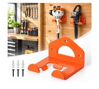Supporto Decespugliatore da Parete per Wolf Garten LYCOS 35/18V | Porta attrezzi da parete per garage e utensili da giardino a manico lungo, 2 piastre posteriori e ferramenta inclusa