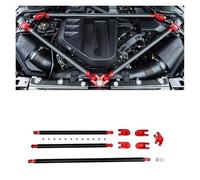 Supporto Del Motore Per BMW G80 Per M3 G82 G83 Per M4 2021-2023 2024 G87 Per M2 Barra Rinforzo Motore Fibra Carbonio Secco Supporto Bilanciere Leva Trave Bilanciamento Staffa Generatore(Rosso)