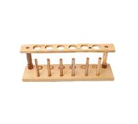 Supporto del supporto della provetta di 6 fori, scaffale di legno della provetta del diametro del foro di 0,8 pollici per la casa della scuola del laboratorio