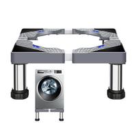 Supporto della lavatrice, lavatrice | Base universale per asciugatrice in acciaio inox | Imbottitura per lavanderia resistente con 4 piedini forti per lavatrice, frigorifero, frigorifero e