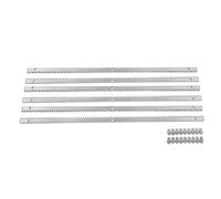 Supporto dentato, 6 x 1 m, per cancello scorrevole, larghezza dei denti | Binario dentato per cancello scorrevole, montaggio semplice per cancello scorrevole (argento)