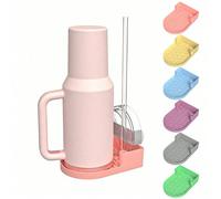 Supporto di asciugatura per bottiglie d'acqua da 20-30-40oz, supporto di asciugatura in silicone per tazze, supporto da ripiano per bottiglie, tazze, bicchieri, cannucce, coperchi per tazze rosa,Blu,v