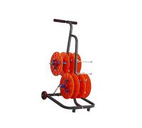 Supporto di avvolgimento multidirezionale, rastrelliera for bobine di cavo con cuscinetti e pulegge indipendenti, for una facile erogazione del filo nel capannone del garage(Four reels)