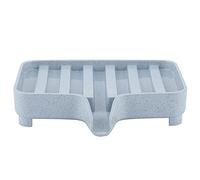 Supporto di drenaggio del Sapone del portasapone della Superficie Liscia della Paglia di Grano per Il Bagno per la Cucina(Nordic Blue)