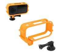Supporto di Espansione per Insta360 X6 Telaio Protettivo Antigraffio Antiurto Verticale Multifunzionale Orizzontale con Slitta Fredda per 360 X6，Arancione orizzontale