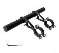 Supporto di estensione per manubrio della bici in lega di alluminio per supporto del telefono del computer leggero, design a doppia asta con chiusura a vite tripla, adatto per manubri da 20-32 mm