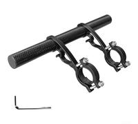 Supporto di estensione per manubrio della bici in lega di alluminio per supporto del telefono del computer leggero, design a doppia asta con chiusura a vite tripla, adatto per manubri da 20-32 mm