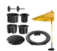 Supporto di fissaggio Parasol De Terrasse - Accessoire Robuste Pour Maintenir Et Sécuriser Votre Parasol Extérieur, Compatibile Con La Plupart Des Parasols, Installazione Facile, Résistant Aux Intempé
