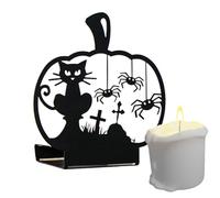 Supporto Di Halloween Talight - Portacandele A Forma Di Zucca | Portacandele Web Ragno Gufo, Design Zucca Stand In Metallo Portacandele Decorativo Per Decorazione Da Tavolo, Sale