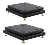 Supporto di isolamento per subwoofer, base stabilizzatrice riser, confezione da 2, piattaforma di isolamento per altoparlanti con chiodo fisso in rame per monitor da studio