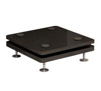 Supporto di isolamento per subwoofer con chiodo fisso in rame, piattaforma di isolamento per altoparlanti in legno, base stabilizzatrice per altoparlanti standard (2 pezzi)