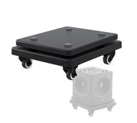 Supporto di isolamento per subwoofer con ruote, piattaforma di isolamento per altoparlanti in legno, per home theater e studio, design a 2 livelli