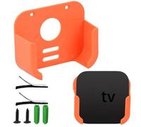 Supporto di Montaggio a Parete per TV Box - Staffa Universale Compatibile con Apple TV 4K e Tutte le Generazioni (Arancione)