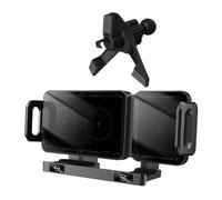 Supporto di montaggio per caricabatterie wireless per auto 15 W di ricarica | Supporto per cellulare con chiusura automatica per il pendolarismo quotidiano musica controllo viaggi a lunga distanza
