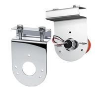 Supporto di montaggio per lampada anguria, 2 pezzi, pinza in acciaio | Staffa a morsetto a 90 gradi in acciaio inox, 2 pezzi, per luci ad anguria, installazione senza fori su cami