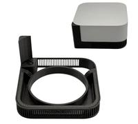 Supporto di raffreddamento 2 in 1 con pulsante di accensione ausiliario per Mac mini M4 2024, base di raffreddamento per stampa 3D, dissipazione del calore, staffa per aumentare il supporto da tavolo