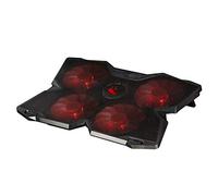 Supporto di raffreddamento Konix Drakkar Stormur per PC da gioco fino a 17" - 4 ventole da 140 mm - retroilluminazione a LED rossa - 2 porte USB
