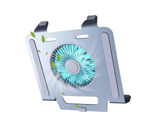 Supporto Di Raffreddamento Per Laptop - Supporto Di Raffreddamento A Luce Blu Pieghevole Laptops A 3 Velocità | Cool Pad Per Laptop Da 24,2x24,8x6,5 Cm, Con Ventole Esterne Per Monitor Di Computer